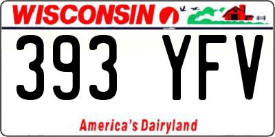 WI license plate 393YFV