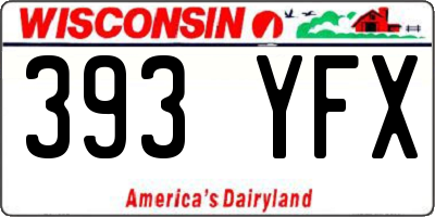 WI license plate 393YFX