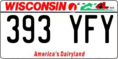 WI license plate 393YFY