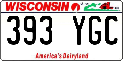 WI license plate 393YGC