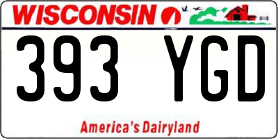 WI license plate 393YGD