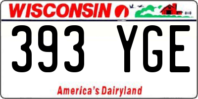 WI license plate 393YGE
