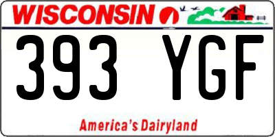 WI license plate 393YGF