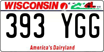WI license plate 393YGG