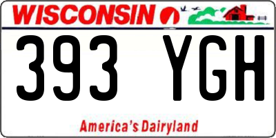 WI license plate 393YGH