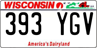WI license plate 393YGV