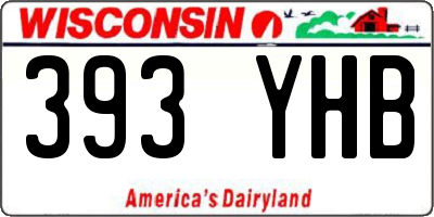 WI license plate 393YHB