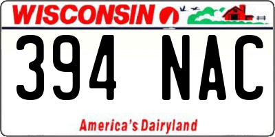 WI license plate 394NAC