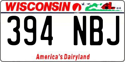 WI license plate 394NBJ