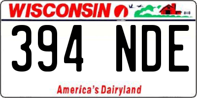 WI license plate 394NDE