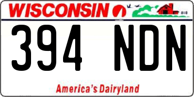 WI license plate 394NDN