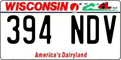 WI license plate 394NDV