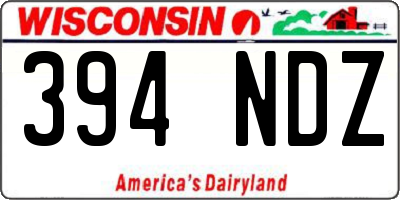WI license plate 394NDZ