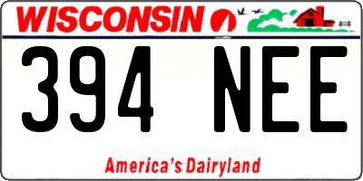 WI license plate 394NEE