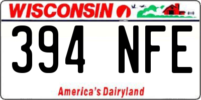 WI license plate 394NFE