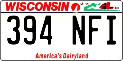 WI license plate 394NFI