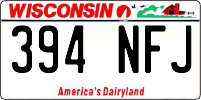 WI license plate 394NFJ