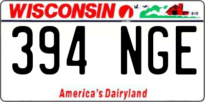 WI license plate 394NGE