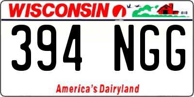 WI license plate 394NGG