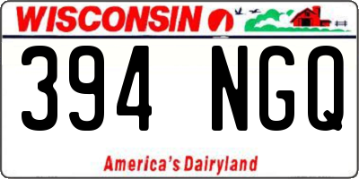 WI license plate 394NGQ