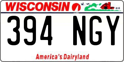 WI license plate 394NGY