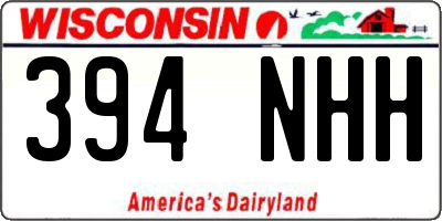 WI license plate 394NHH