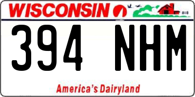 WI license plate 394NHM
