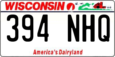 WI license plate 394NHQ