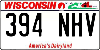 WI license plate 394NHV