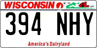 WI license plate 394NHY