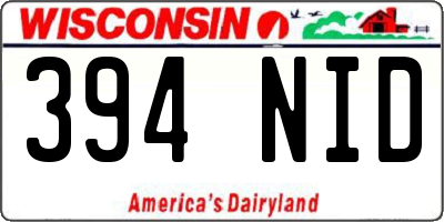 WI license plate 394NID