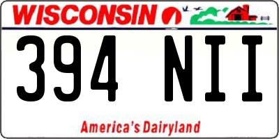WI license plate 394NII