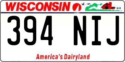 WI license plate 394NIJ