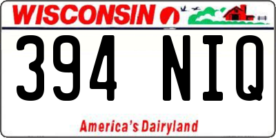 WI license plate 394NIQ
