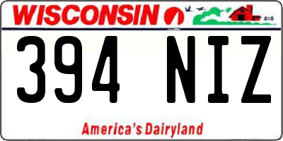 WI license plate 394NIZ
