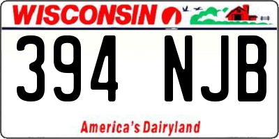 WI license plate 394NJB