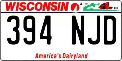 WI license plate 394NJD