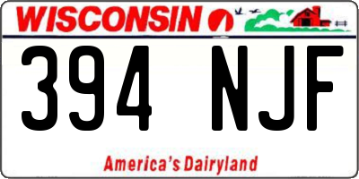 WI license plate 394NJF