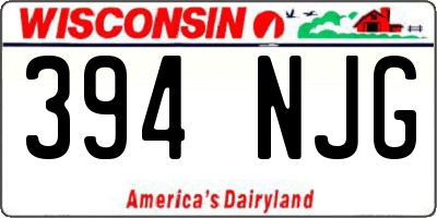 WI license plate 394NJG