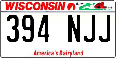 WI license plate 394NJJ