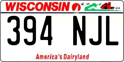 WI license plate 394NJL