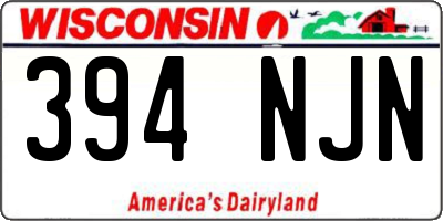 WI license plate 394NJN