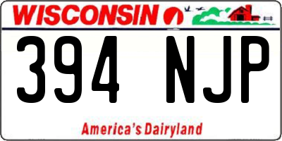 WI license plate 394NJP
