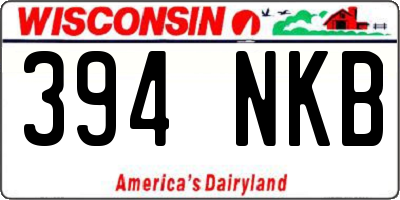WI license plate 394NKB