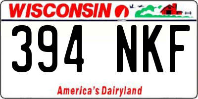 WI license plate 394NKF