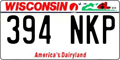 WI license plate 394NKP