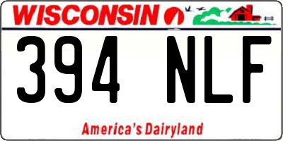 WI license plate 394NLF