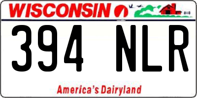 WI license plate 394NLR