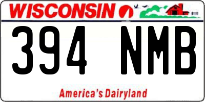WI license plate 394NMB
