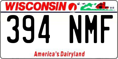 WI license plate 394NMF